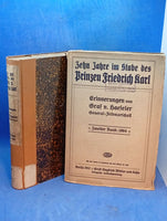Zehn Jahre im Stabe des Prinzen Friedrich Karl. Erinnerungen. Band 1+2, so komplett!