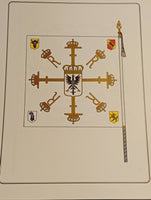 Preußische Fahnen und Standarten. 24 Sechsfarbendrucke nach Originalzeichnungen von Kareus und Reinhold Redlin in Mappe.
