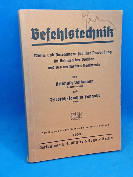 Command technique: Hints and suggestions for its application within the division and the reinforced regiment
