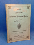 Ranking list of the Imperial German Navy for the year 1902, supplementary volume!