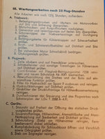 L.Dv.T. 2088 A-4/FI Ju 88 A-4 Wartungskarte. Seltenes Orginal!