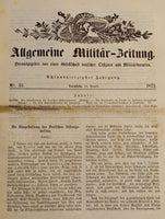 Allgemeine Militär-Zeitung; fast kompletten Jahresband 1873. Von der Gesellschaft deutscher Offiziere und Militärbeamten. Seltene Rarität!