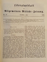 Allgemeine Militär-Zeitung; fast kompletten Jahresband 1873. Von der Gesellschaft deutscher Offiziere und Militärbeamten. Seltene Rarität!