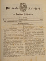 Allgemeine Militär-Zeitung; fast kompletten Jahresband 1873. Von der Gesellschaft deutscher Offiziere und Militärbeamten. Seltene Rarität!