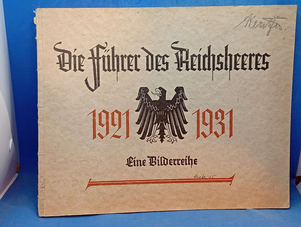 DIE FÜHRER DES REICHSHEERES 1921-1931. Seltene Rarität!