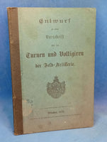 Entwurf zu einer Vorschrift über das Turnen und Voltigiren der Feld-Artillerie.Seltene Rarität!