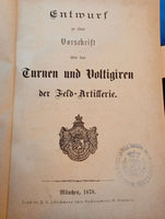 Entwurf zu einer Vorschrift über das Turnen und Voltigiren der Feld-Artillerie.Seltene Rarität!