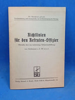 Richtlinien für den Rekruten-Offizier