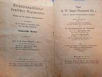 Das K. B. Jäger-Regiment Nr.1 im Weltkrieg: Das K. B. 1. Jäger Bataillon König / Das K. B. 2. Jäger Bataillon / Das K. B.Reserve-Jäger- Bataillon 2.&nbsp;