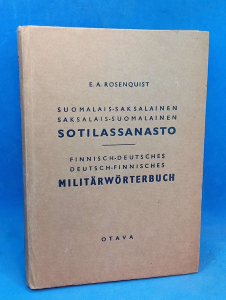 Finnish-German / German-Finnish military dictionary. War edition 1944!