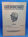 Militärwissenschaftliche Mitteilungen.Heft März 1933:Aus dem Inhalt: Feuertaufe/Sicherung Luftflotten/Wendepunkt des großen Krieges/Seekrieg u.a.