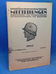 Military Scientific Reports. Issue April 1933: Contents: Infantry Organization/Military Railway Analysis 1916/Mountain Warfare etc.