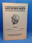 Military Scientific Reports. Issue October 1933: Contents: Conquest of Tukett and Madatschspitze 1916/Rapid Army Corps/Tactical War Experiences etc.