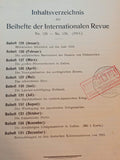 Konvolut von 11 Beiheften (kompl. Jahresband) der Internationale Revue über die gesamten Armeen und Flotten des Jahres 19011 in einem Band gebunden. Aus dem Inhalt: Landesverteidigung Holland/Deut. Kaisermanöver/Russisch-Jap. Krieg und weitere Aufsätze.