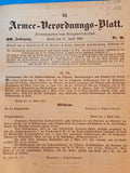 Armee-Verordnungsblatt, kompletter Jahrgang 1895. Offizielle und amtliche Mitteilungen des preußischen Kriegsministeriums zu Militärischen Fragen aller Art. Höchst informativ und sehr selten noch zu bekommen!!