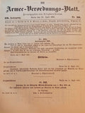 Armee-Verordnungsblatt, kompletter Jahrgang 1895. Offizielle und amtliche Mitteilungen des preußischen Kriegsministeriums zu Militärischen Fragen aller Art. Höchst informativ und sehr selten noch zu bekommen!!