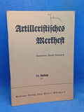 Artilleristisches Merkheft, 1941