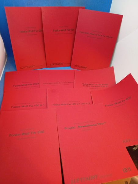 Collection of 11 construction descriptions specifically for Focke-Wulf aircraft types. Issue numbers LD 1-11, from the series "Aviation Documents".