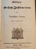 Militair-Ersatz-Instruction für die Preußischen Staaten. Vom 9. Dezember 1858.