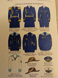 Die Deutsche Wehrmacht - Heer, Luftwaffe, Kriegsmarine - Uniformen und Abzeichen auf 21 Tafeln in originalgetreuer 15farbiger Darstellung