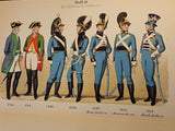 Geschichte des Württembergischen Kriegswesens von der frühesten bis zur neuesten Zeit. Text- und Tafelband in einem Band gebunden.Seltene Rarität!