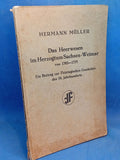 Das Heerwesen im Herzogtum Sachsen-Weimar von 1702 - 1775