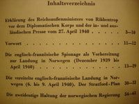 Englands Griff Nach Norwegen - Auswahl aus dem IV. amtlichen Deutschen Weißbuch.