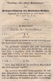 Versuch einer Entwicklelung der Kriegsverfassung des Deutschen Bundes. Seltenes Orginal aus dem Jahre 1835!