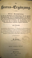 Die Heeres-Ergänzung. Eine Sammlung der über die Verpflichtung zum Militairdienste, über die jährlichen Ersatzaushebungen, über den freiwilligen Eintritt in den Militairdienst, über die Ergänzung des Offizier-Korps