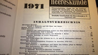 Zeitschrift für Heereskunde, komplette Jahrgänge 1971-1972, in einem Band gebunden!