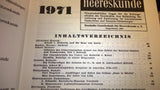 Zeitschrift für Heereskunde, komplette Jahrgänge 1971-1972, in einem Band gebunden!