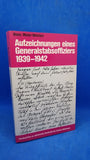 Aufzeichnungen eines Generalstabsoffiziers 1939-1942