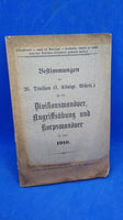 Bestimmungen der 26. Division ( 1. Kgl. Württ. ) für die Divisionsmanöver, Angriffsübung und Korpsmanöver im Jahre 1910.