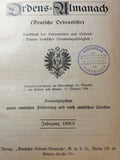 Deutscher Ordens-Almanach - Handbuch der Ordensritter und Ordensdamen deutscher Staatsangehörigkeit 1908 / 1909. Seltene Rarität!
