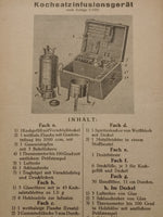 Gebrauchseinweisung für das Kochsalzinfusionsgerät.