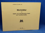 Merkblätter über eigene und fremdländische Hand- und Faustfeuerwaffen. Reprint-Ausgabe!