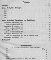Kurzer Strategischer Überblick über den Weltkrieg 1914-1918.