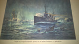 The German fleet in great time. Large landscape format! With 40 colored plates and numerous text illustrations.