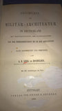 History of military architecture in Germany with consideration of neighboring countries. From Roman rule to the Crusades. According to monuments and documents. Rare original edition!